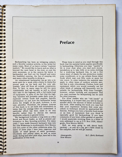Backpacking Revised Edition by R.C. Rethmel (Good, 1972, Pbk, Burgess Pub)