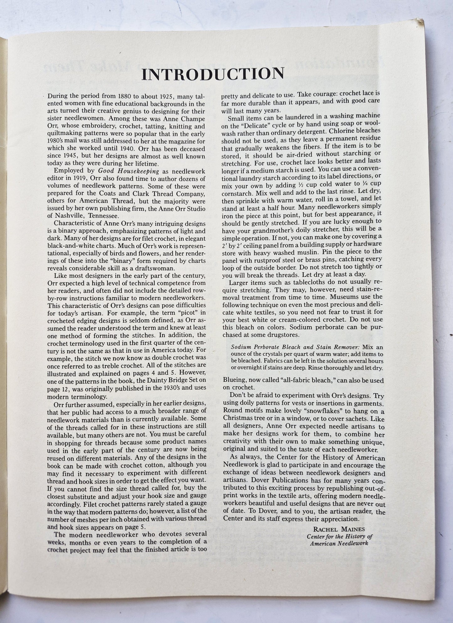 Anne Orr's Filet Crochet Designs by Anne C. Orr (Good, 1986, Pbk, 48 pgs, Dover)