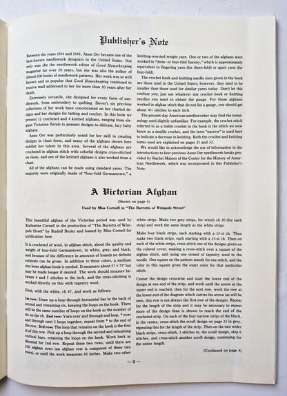 Anne Orr's Afghans to Crochet and Knit by Anne Orr (Good, 1987, Pbk, 32 pgs, Dover)