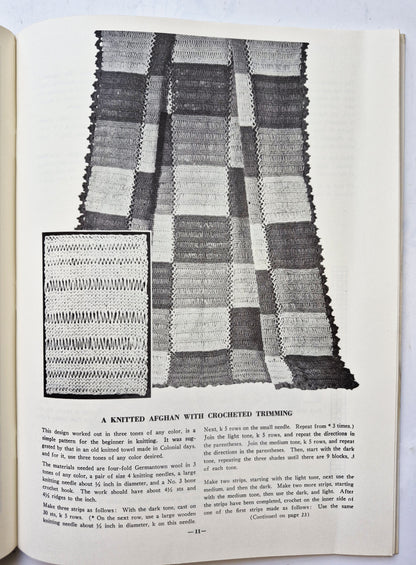 Anne Orr's Afghans to Crochet and Knit by Anne Orr (Good, 1987, Pbk, 32 pgs, Dover)