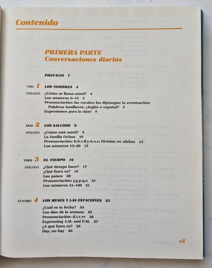 Contigo Essentials of Spanish by Oscar Ozete; Sergio Guillen (Very Good, 1987, HC, 324 pgs, CBS College Printing)