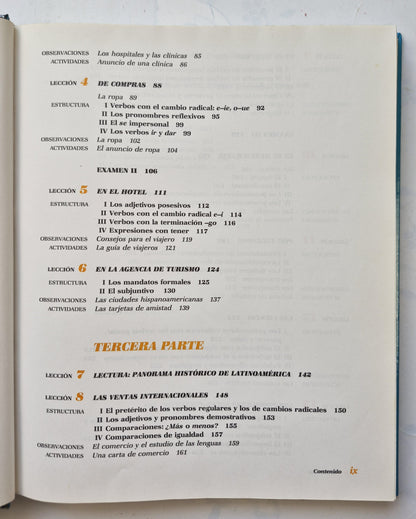 Contigo Essentials of Spanish by Oscar Ozete; Sergio Guillen (Very Good, 1987, HC, 324 pgs, CBS College Printing)