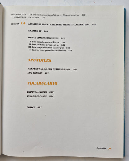 Contigo Essentials of Spanish by Oscar Ozete; Sergio Guillen (Very Good, 1987, HC, 324 pgs, CBS College Printing)