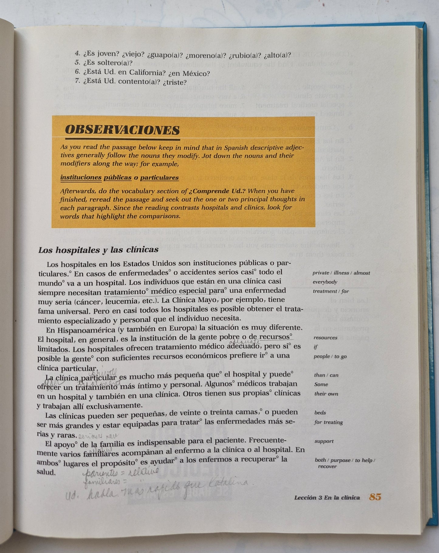 Contigo Essentials of Spanish by Oscar Ozete; Sergio Guillen (Very Good, 1987, HC, 324 pgs, CBS College Printing)