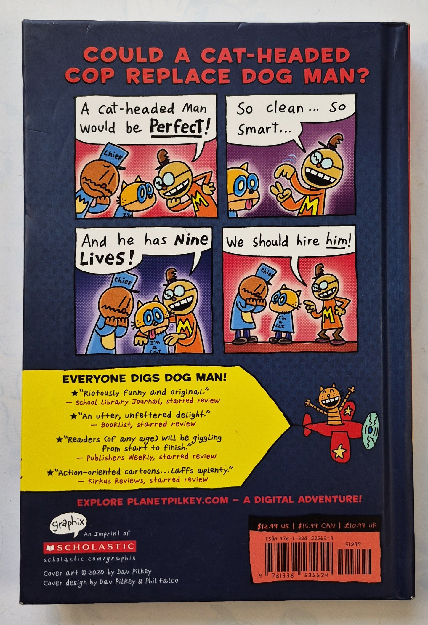 Dog Man #9 Grime and Punishment by Dav Pilkey (Very Good, 2020, HC, 225 pgs, Scholastic)