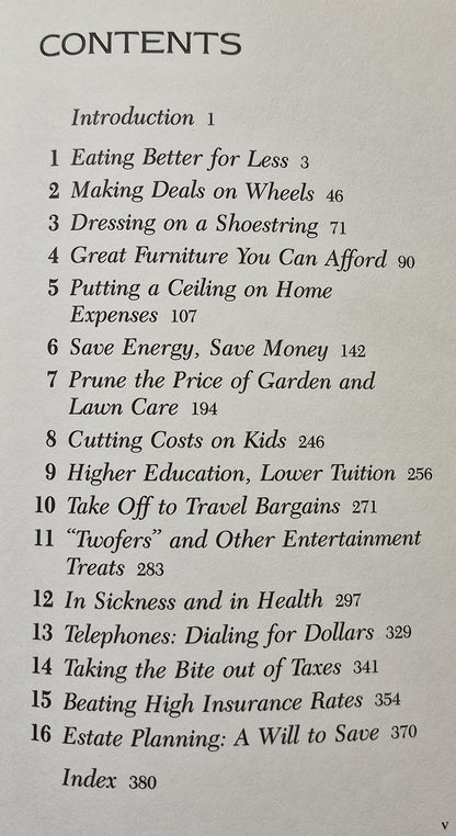 Cut Your Bills in Half: Thousands of Tips to Save Thousands of Dollars (Very Good, 1989, HC, 393 pgs. Rodale Press)