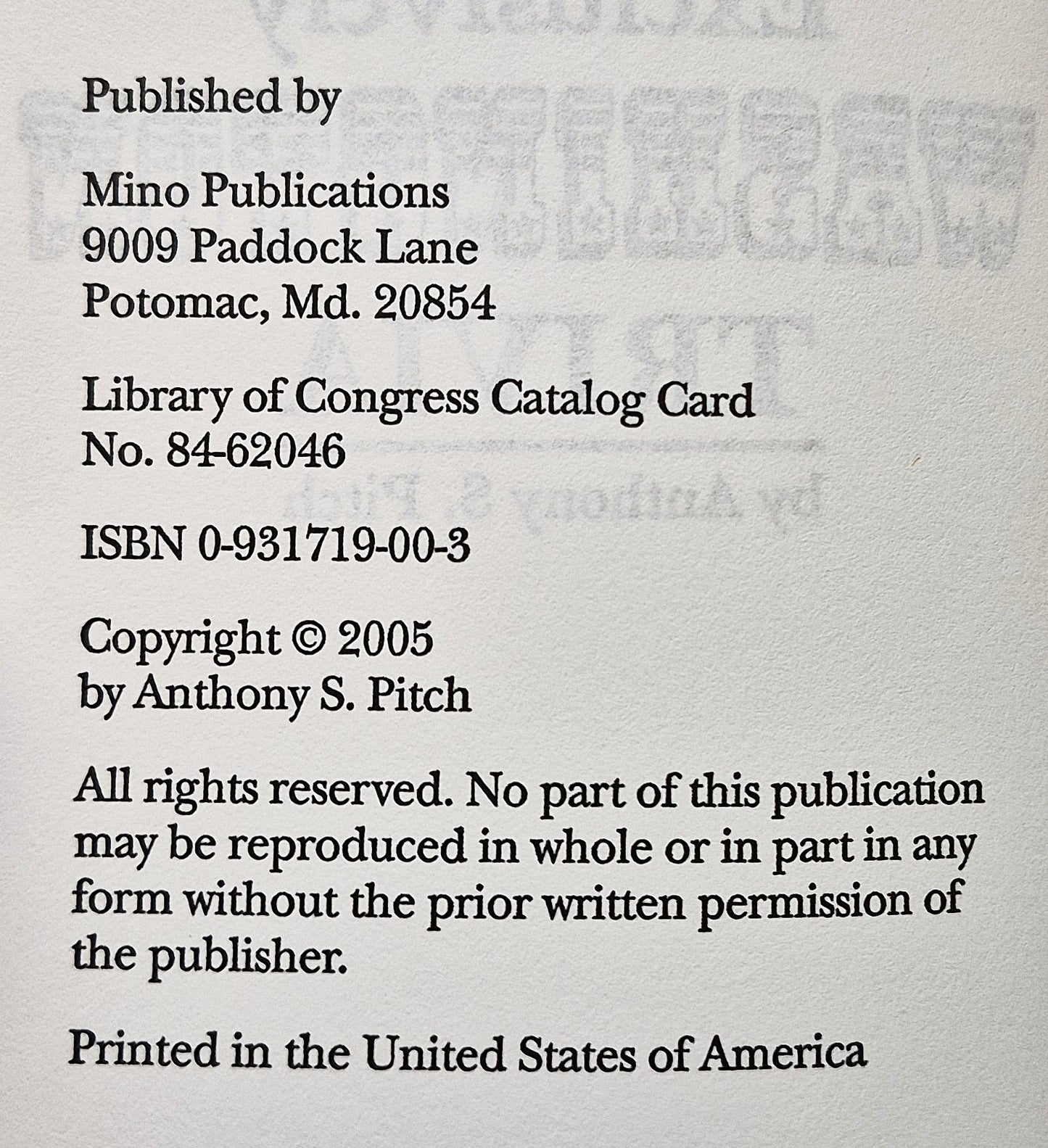 Exclusively Washington Trivia by Anthony S. Pitch (Very Good, 2005, Pbk, 172 pgs, Mino Pub)