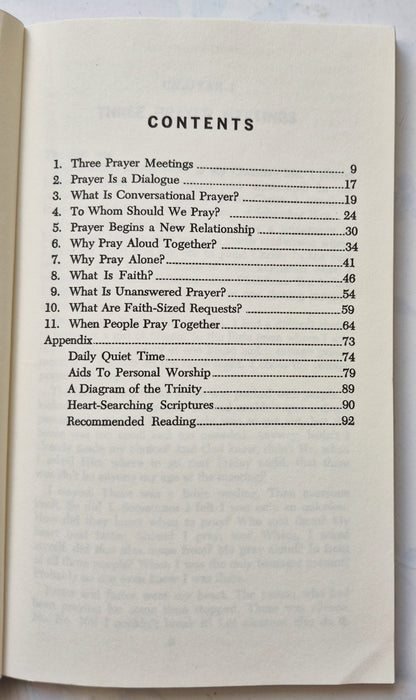 Prayer: Conversing with God by Rosalind Rinker (Good, 1972, Pbk, 95 pgs, Zondervan)