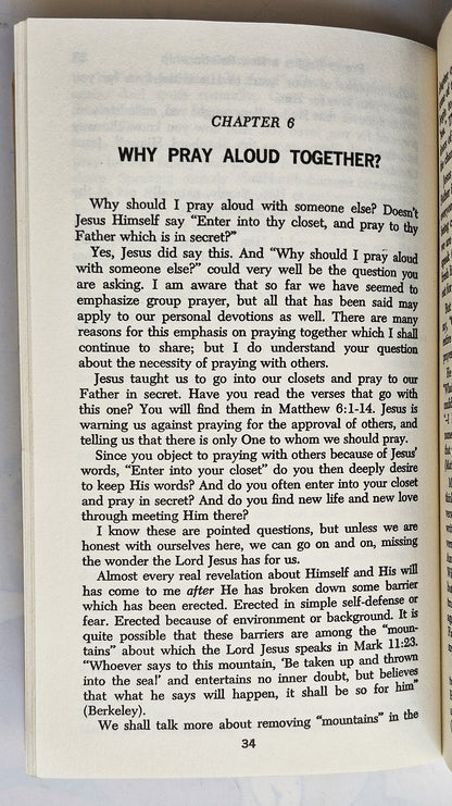 Prayer: Conversing with God by Rosalind Rinker (Good, 1972, Pbk, 95 pgs, Zondervan)