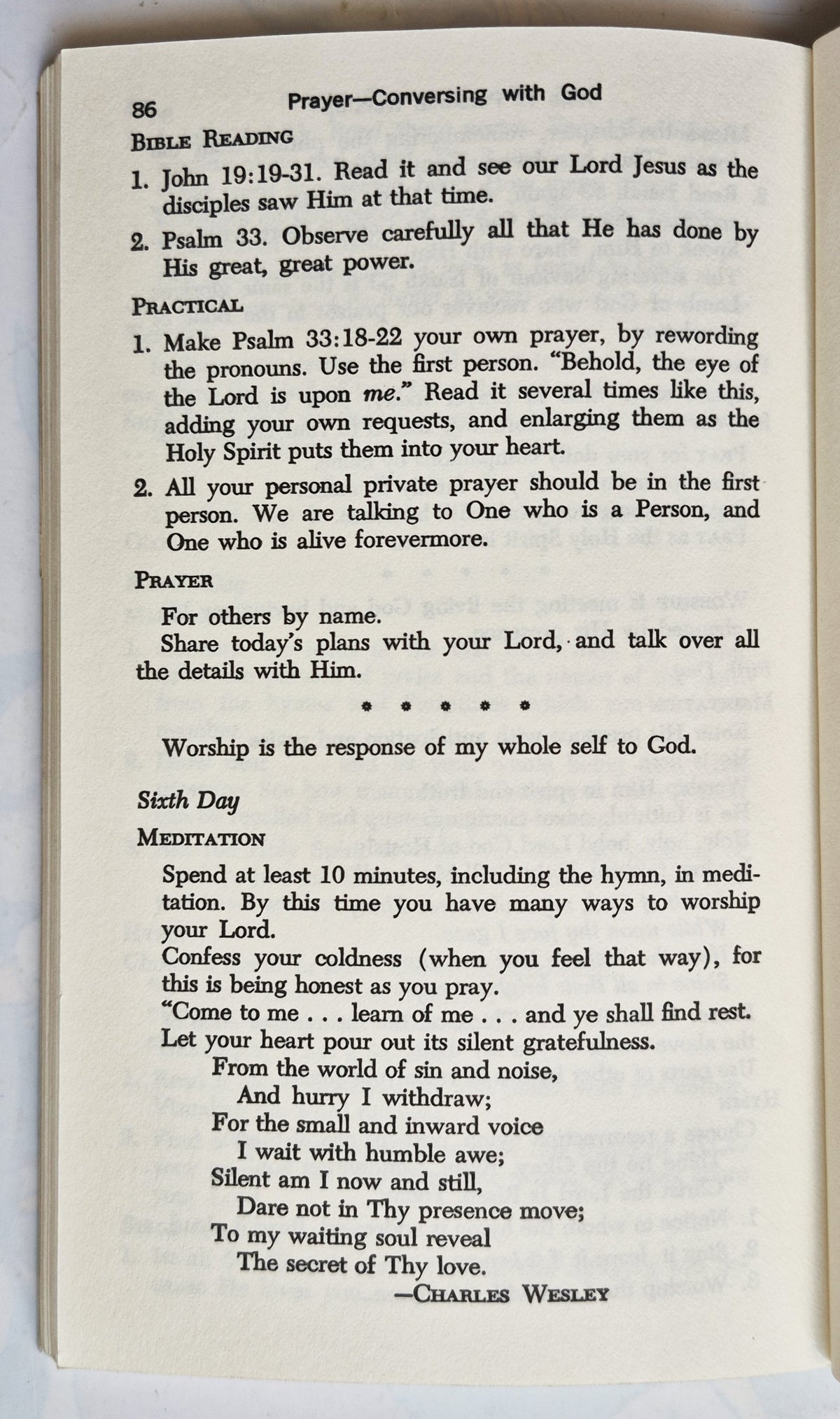 Prayer: Conversing with God by Rosalind Rinker (Good, 1972, Pbk, 95 pgs, Zondervan)