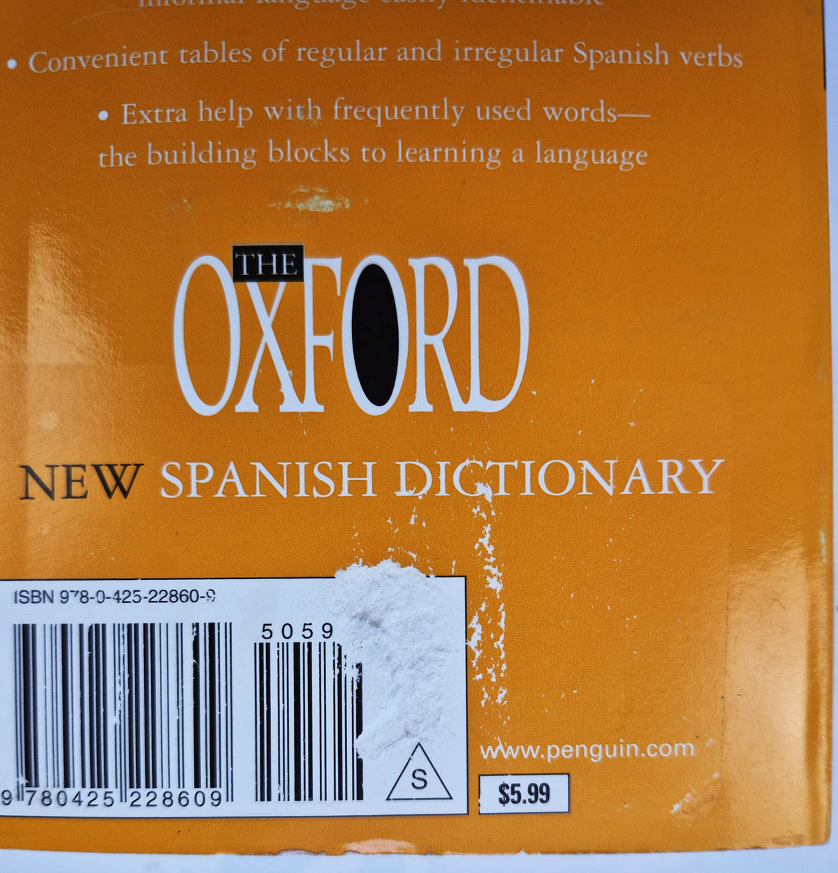 The Oxford New Spanish Dictionary edited by Nicholas Rollin; Carol Carvajal (Very good, 2009, PBK, 477 pgs, Berkley Pub)