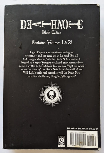 Deathnote I Black Edition by Tsugumi Ohba; Takeshi Obata (Very Good, 2021, Pbk, 385 pgs, VIZ Media)