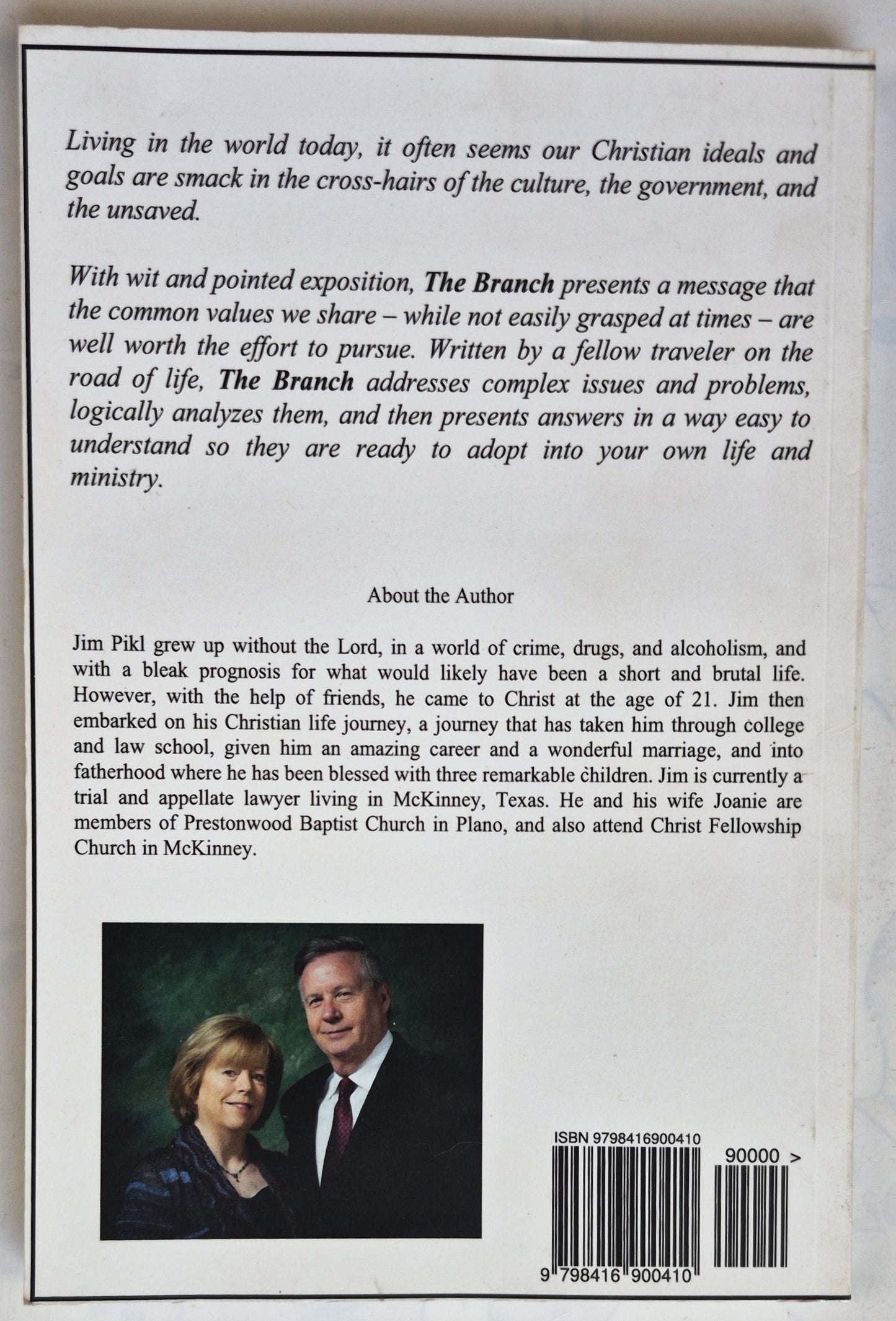 The Branch by James Pikl (Very good, 2022, Pbk, 195 pgs)