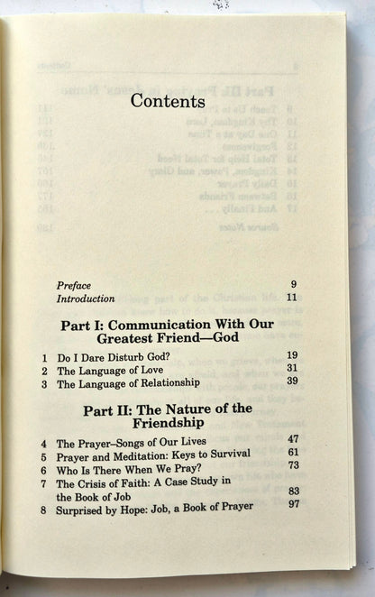 Prayer Between Friends: Cultivating Our Friendship with God by Earl F. Palmer (Very good, 1991, Pbk, 190 pgs, Regen College)