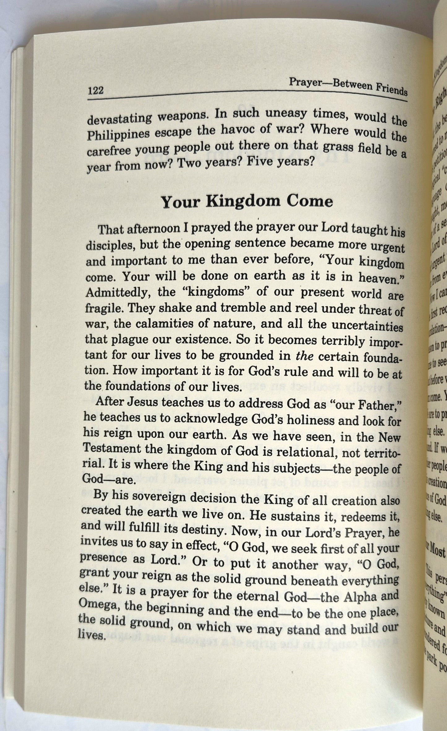 Prayer Between Friends: Cultivating Our Friendship with God by Earl F. Palmer (Very good, 1991, Pbk, 190 pgs, Regen College)