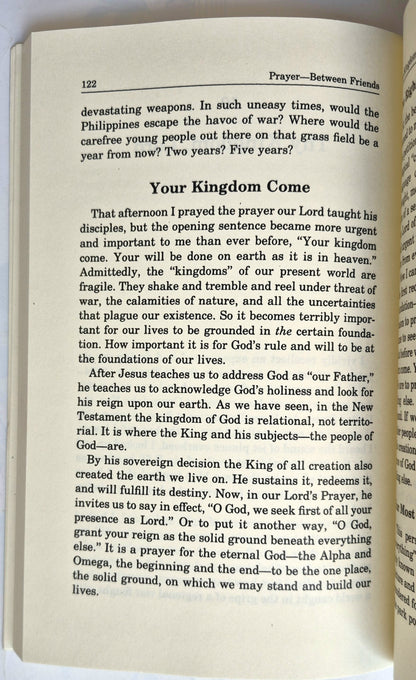 Prayer Between Friends: Cultivating Our Friendship with God by Earl F. Palmer (Very good, 1991, Pbk, 190 pgs, Regen College)