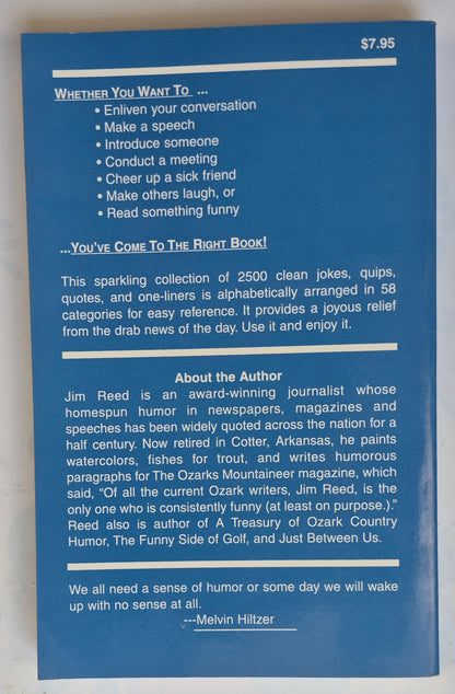 A Treasury of Ozark Country Humor Vol 2 by Jim Reed (Very good, 1995, Pbk, 251 pgs, Litho Printers)