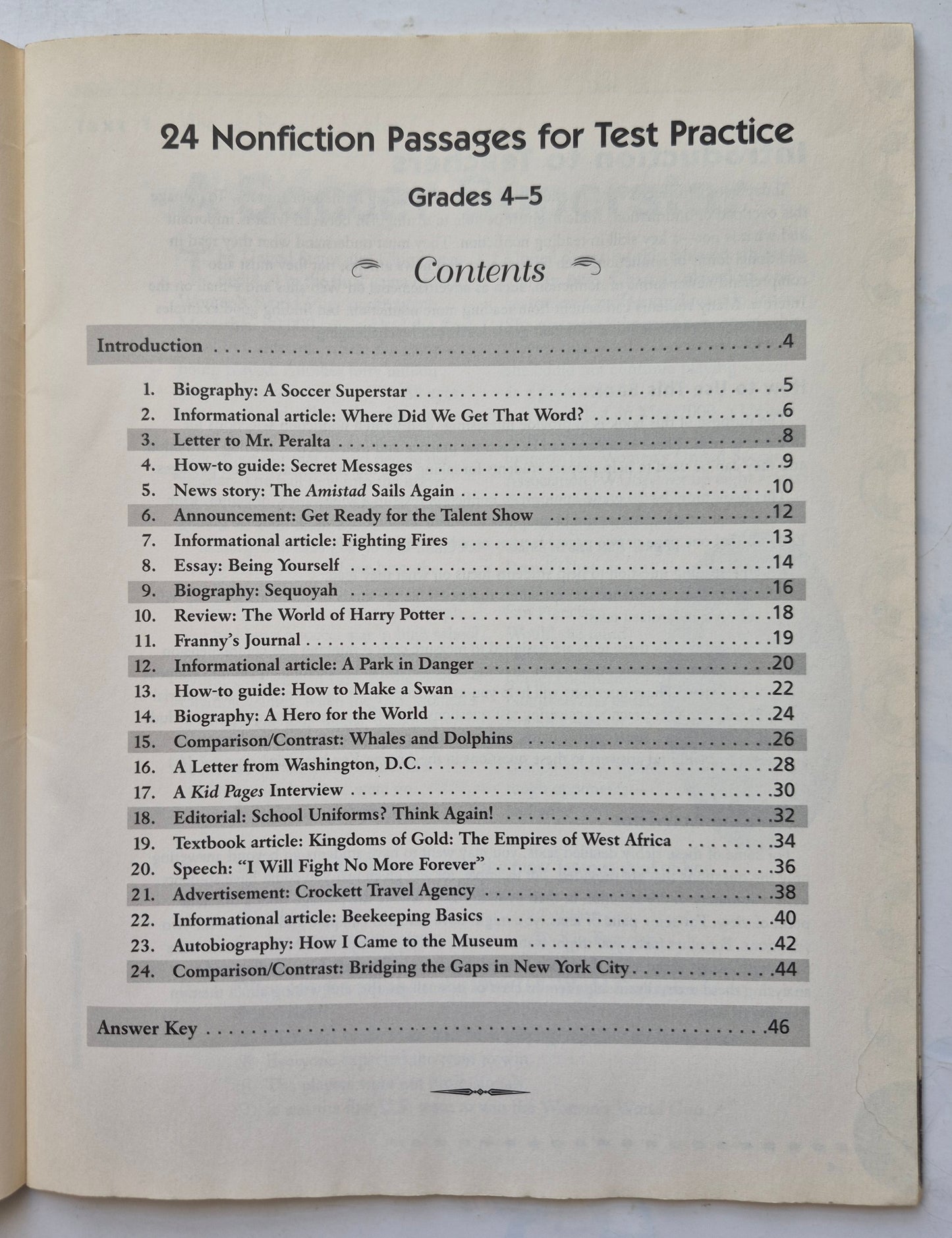 24 Nonfiction Passages for Test Practice by Michael Priestley (Very good, 2002, Pbk, 48 pgs, Scholastic)