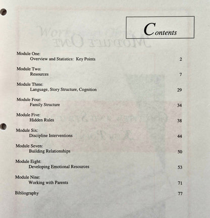 A Framework for Understanding Poverty Modules 1-9 Workbook by Ruby K. Payne (Very good, 1996, Pbk, 207 pgs, aha! Press)