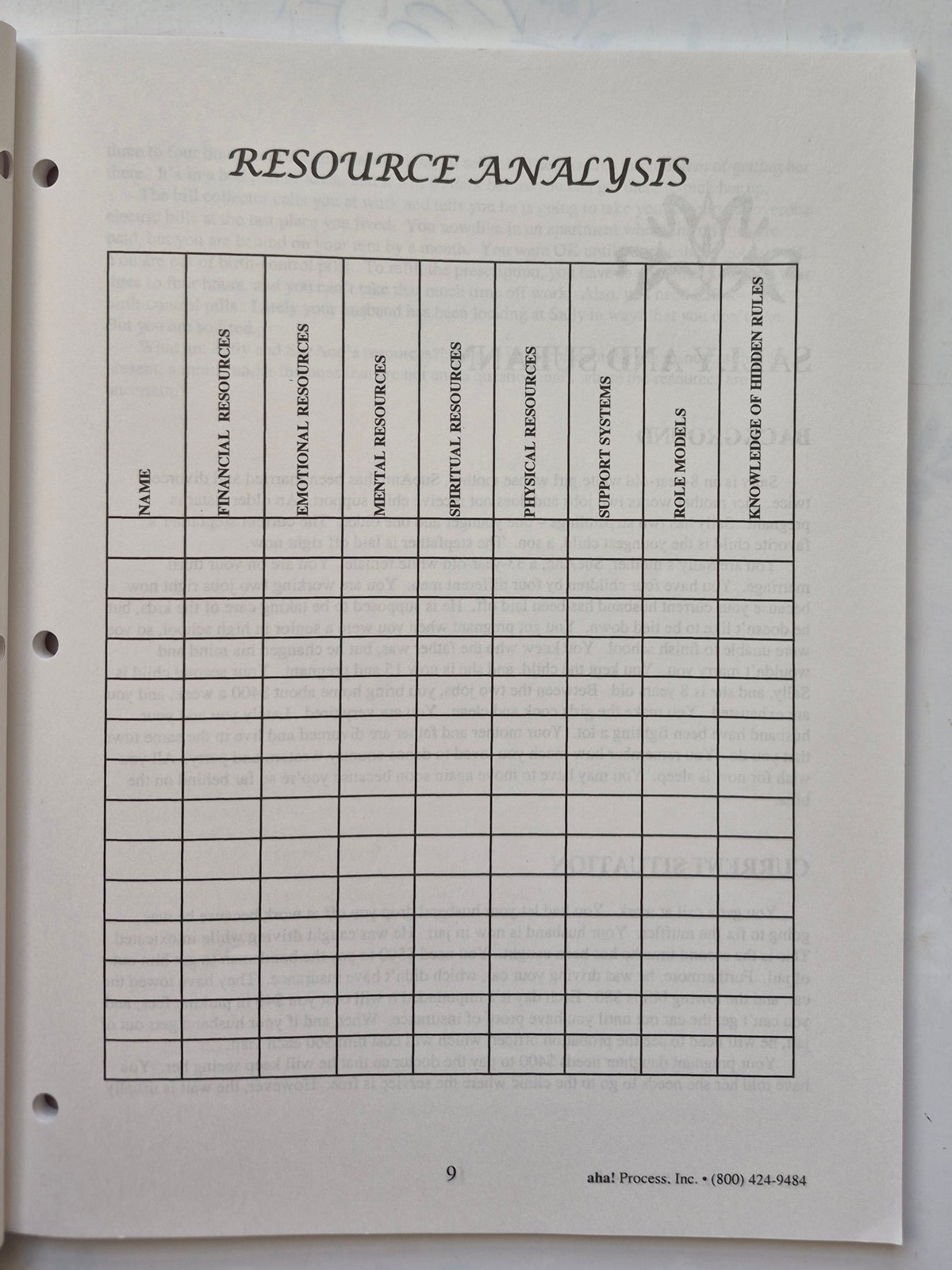 A Framework for Understanding Poverty Modules 1-9 Workbook by Ruby K. Payne (Very good, 1996, Pbk, 207 pgs, aha! Press)