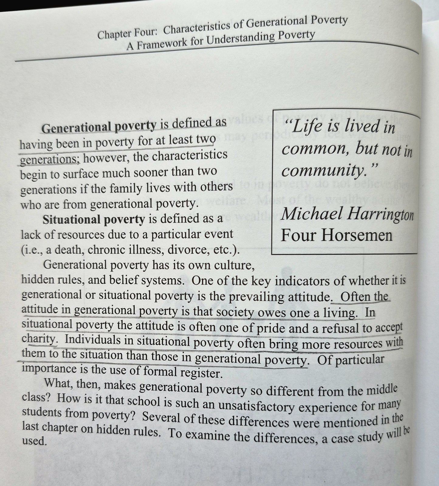 A Framework for Understanding Poverty por Ruby K. Payne (Muy bueno, 1996, Tapa blanda, 207 págs., aha! Press)
