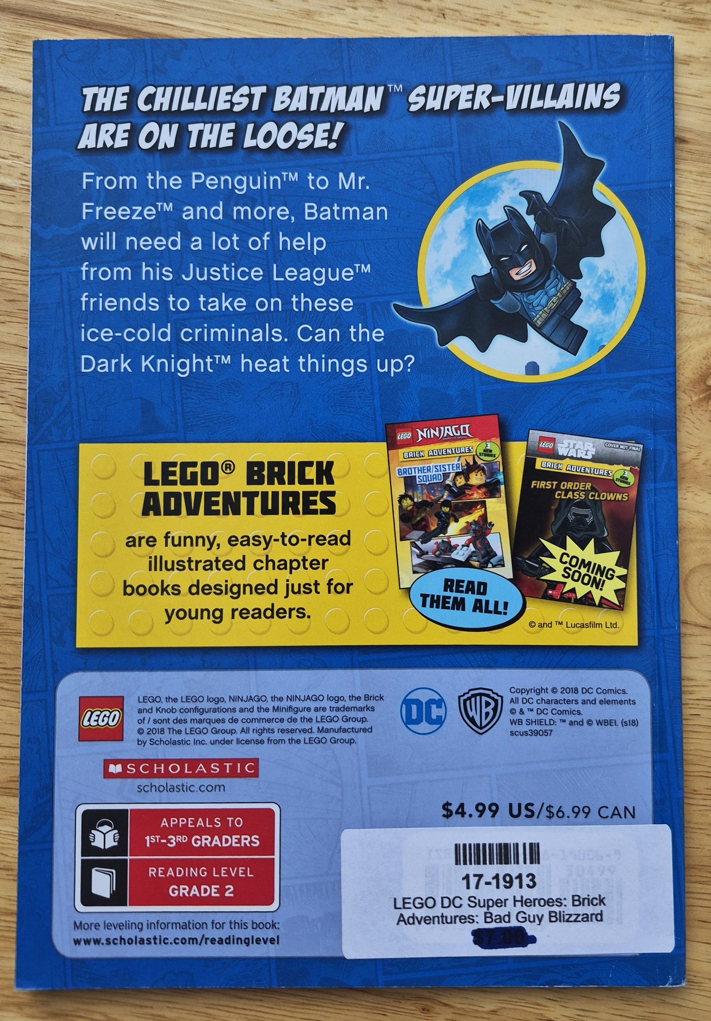 LEGO DC Super Heroes: Aventuras de Ladrillo: La Tormenta del Villano por Liz Marsham (Nuevo, 2018, Rústica, 64 páginas, Scholastic)