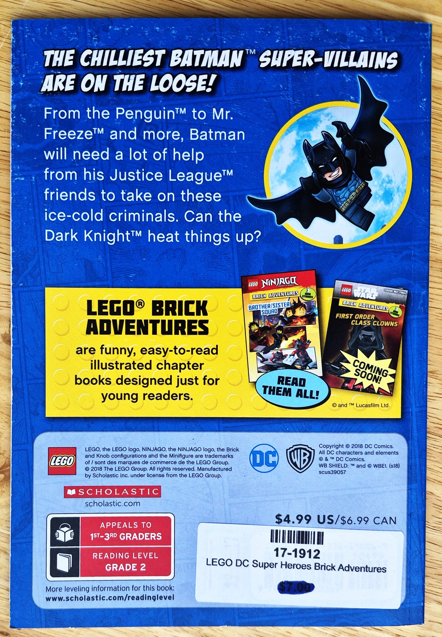 LEGO DC Super Heroes: Aventuras de Ladrillo: La Tormenta del Villano por Liz Marsham (Nuevo, 2018, Rústica, 64 páginas, Scholastic)