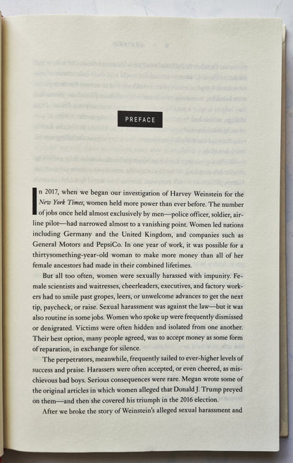 She Said: Breaking the Sexual Harassment Story that Helped Ignite a Movement by Jodi Kantor; Megan Twohey (Good, 2019, HC, 310 pgs, Penguin Press)