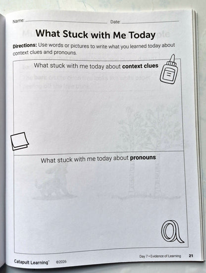 Writing in the Wild Summer Journey Student Resource Book (New, 2026, Pbk, 72 pgs, Catapult Learning)