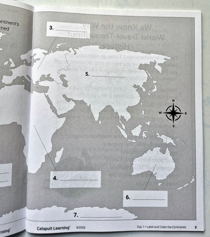Globe-Trotters Summer Journey Student Resource Book (New, 2026, Pbk, 37 pgs, Catapult Learning)