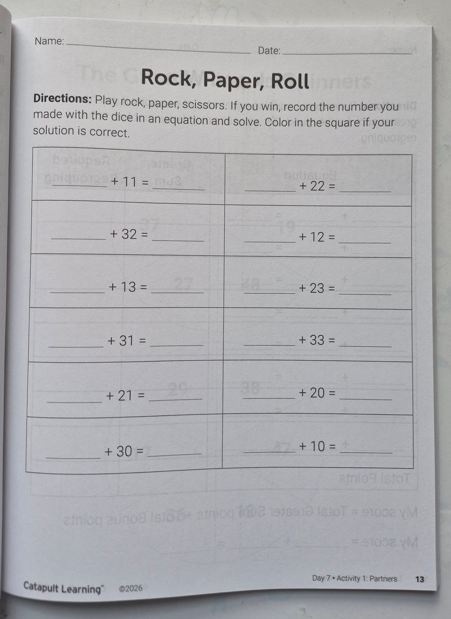Adventures in Addition and Subtraction Student Resource Book (New, 2026, Pbk, 87 pgs, Catapult Learning)