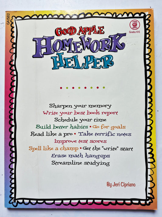 Good Apple Homework Helper by Jeri Cipriano (Very good, 1996, Pbk, 112 pgs, Frank Schaffer Pub)
