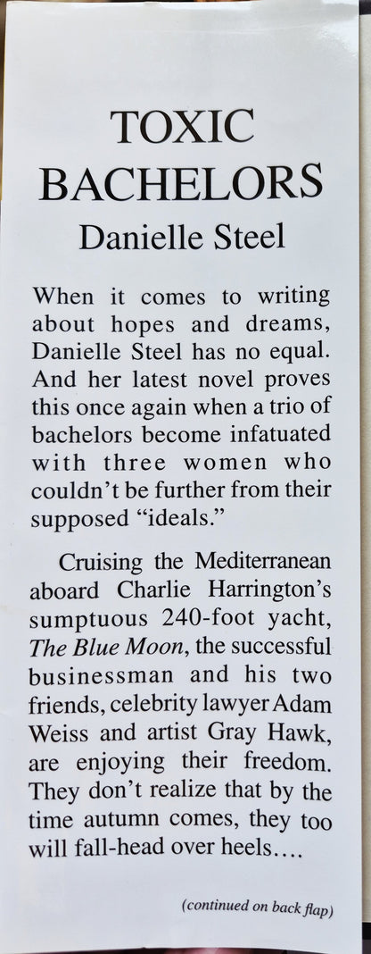 Toxic Bachelors by Danielle Steel (Very good, 2005, HC, 594 pgs, Delacorte Press Large print)