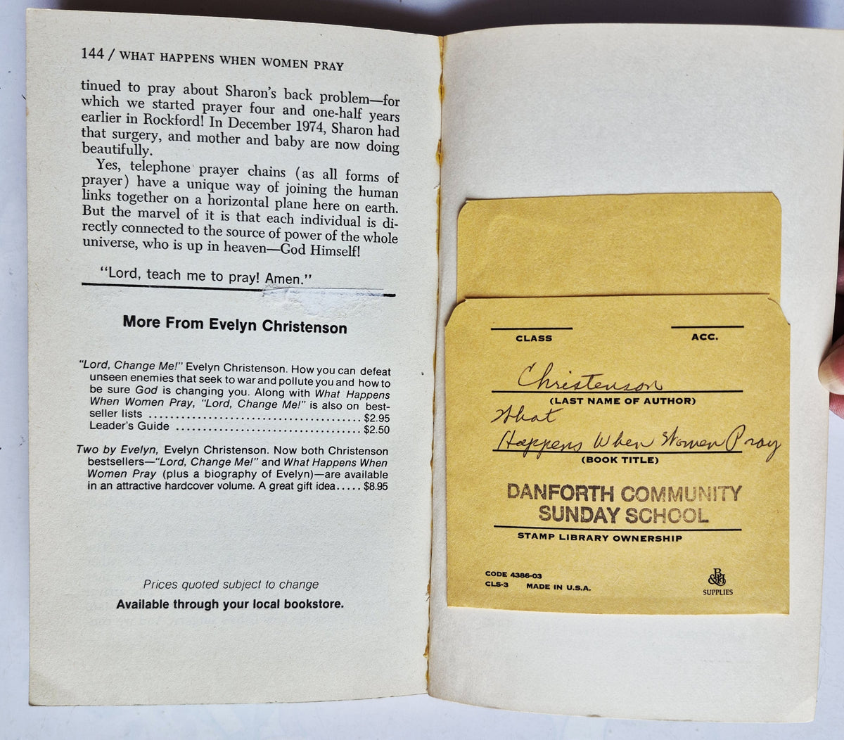 What Happens When Women Pray von Evelyn Christenson (Sehr gut, 1975, Tb, 144 Seiten, Victor Books)