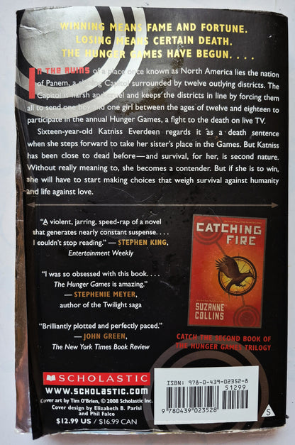 Los Juegos del Hambre, En llamas, Sinsajo por Suzanne Collins (Buen estado, 2010, Tapa blanda, Scholastic)