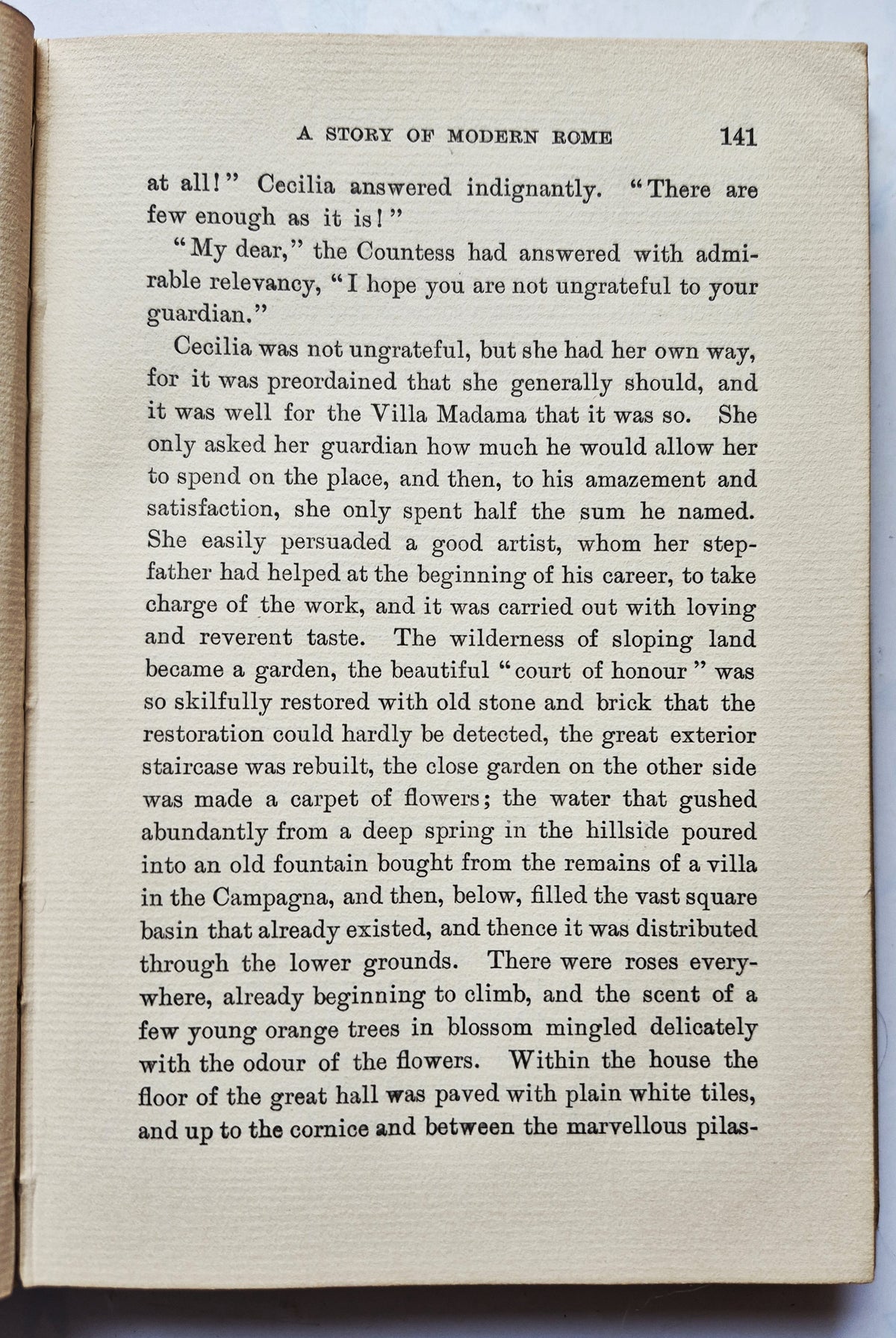 Cecilia by F. Marion Crawford (Good, 1904, HC, 421 pgs, The Macmillan Co.)