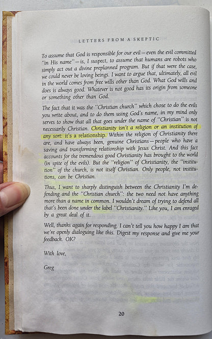 Letters from a Skeptic by Gregory A. Boyd; Edward K. Boyd (Acceptable, 1994, HC, 190 pgs, Life Journey)