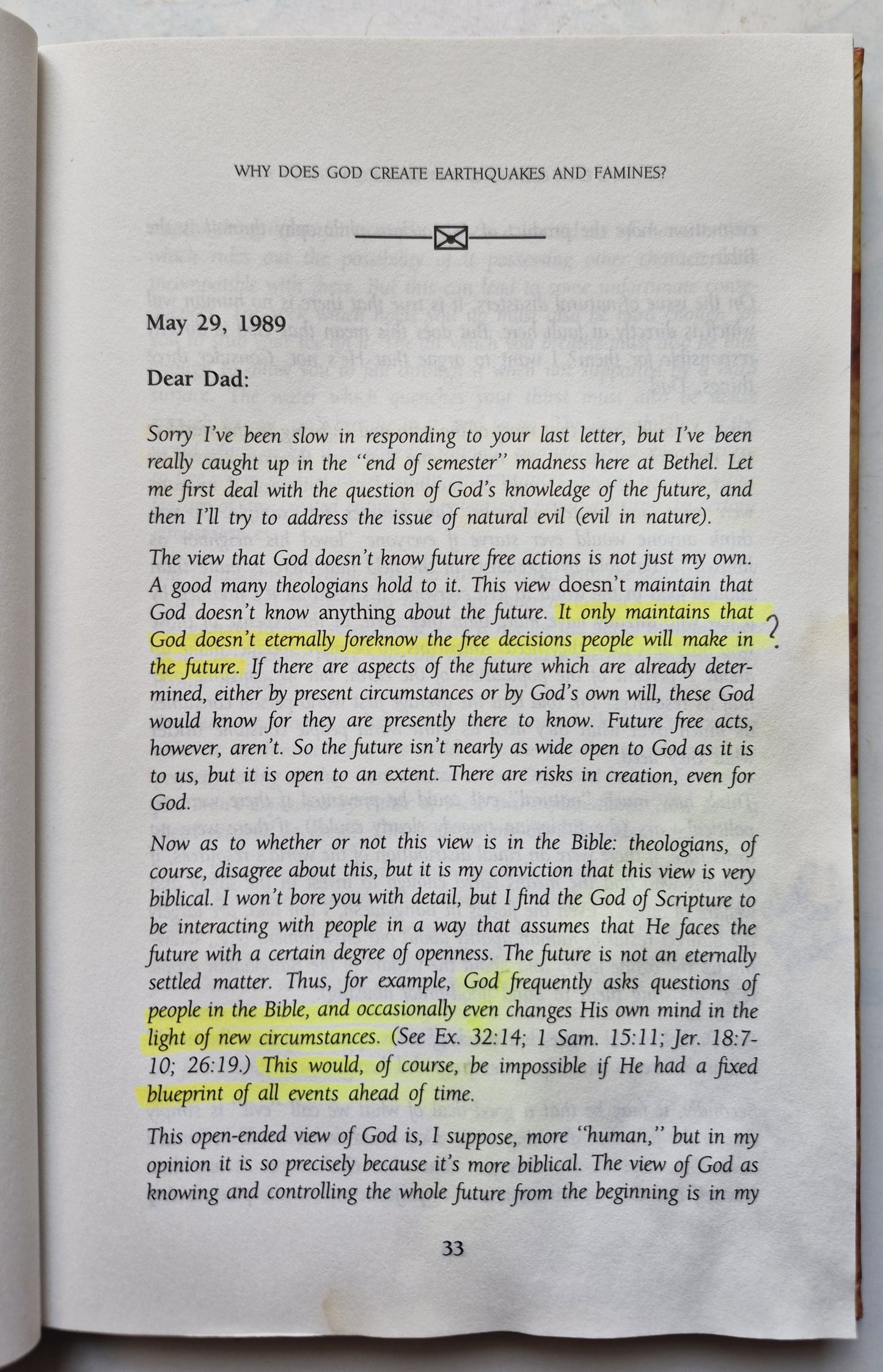 Letters from a Skeptic by Gregory A. Boyd; Edward K. Boyd (Acceptable, 1994, HC, 190 pgs, Life Journey)