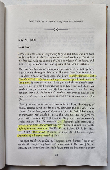 Letters from a Skeptic by Gregory A. Boyd; Edward K. Boyd (Acceptable, 1994, HC, 190 pgs, Life Journey)