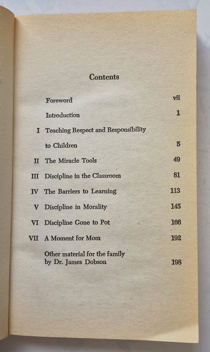 Dare to Discipline by James Dobson (Good, 1988, Pbk, 197 pgs, Tyndale House)
