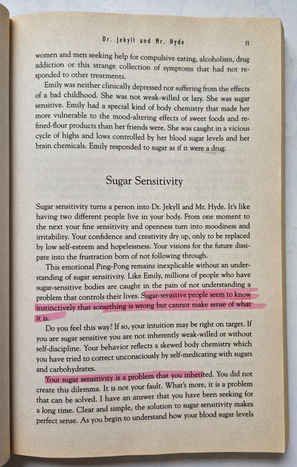 Potatoes Not Prozac: Are You Sugar Sensitive? by Kathleen DesMaisons (Good, 1999, Pbk, 252 pgs, Simon & Schuster)