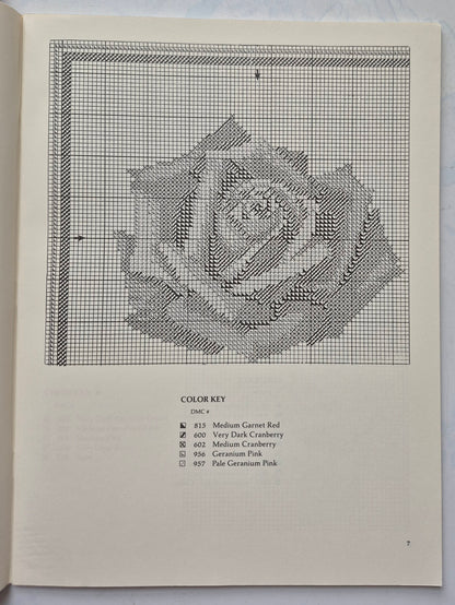 Roses Charted Designs by Lindberg Press (Very Good, 1987, Pbk, 48 pgs, Dover Pub.)