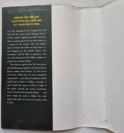 The Ballad of Songbirds and Snakes by Suzanne Collins DUST JACKET ONLY (Very Good condition)