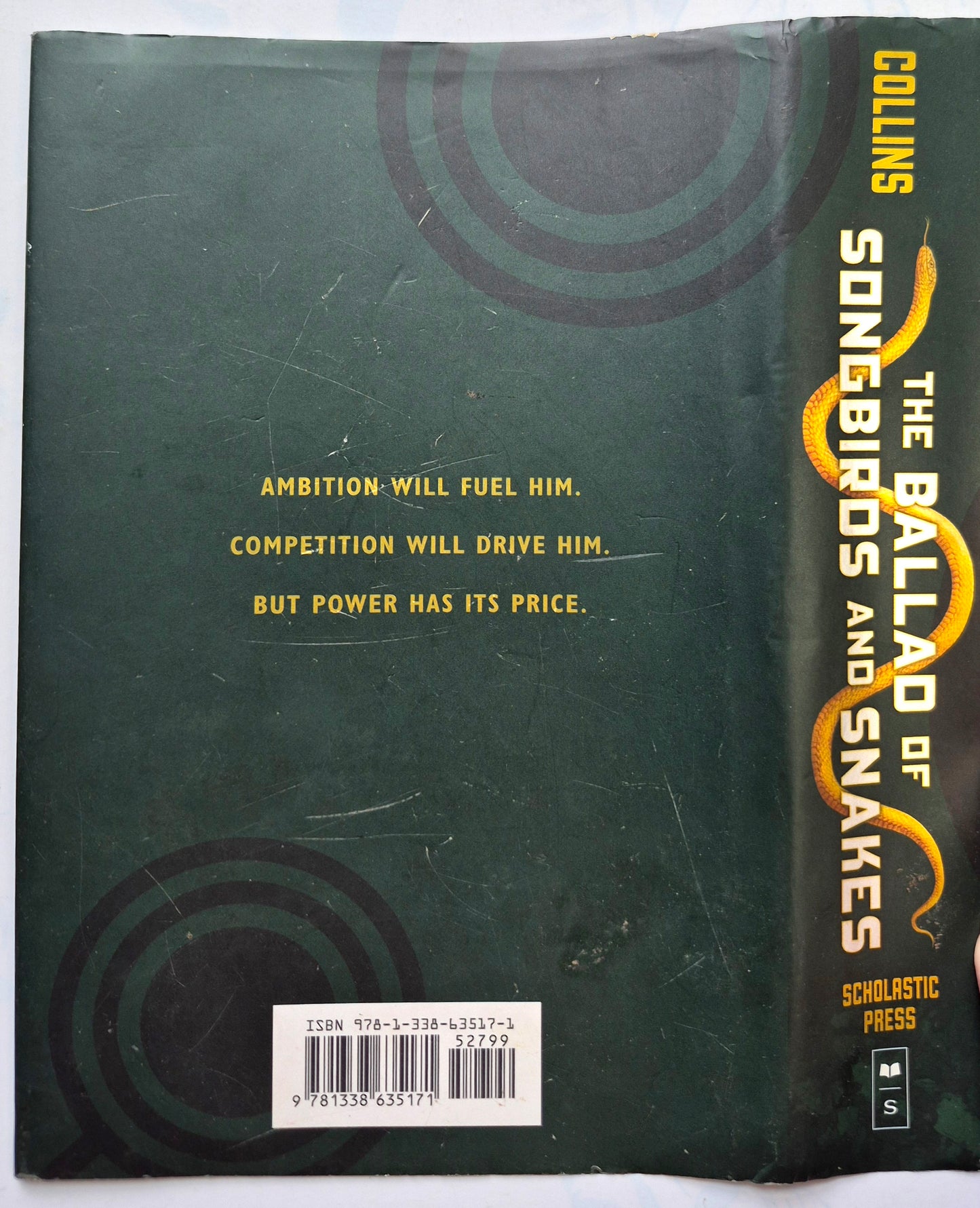 The Ballad of Songbirds and Snakes by Suzanne Collins DUST JACKET ONLY (Very Good condition)