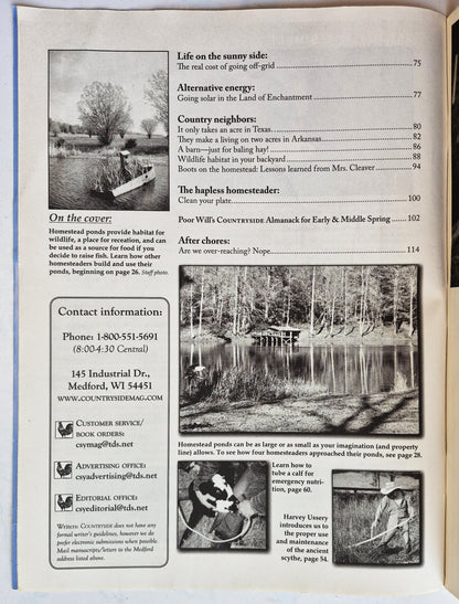 Juego de revistas Countryside & Small Stock Journal: Volumen 92 Núm. 1-4 enero-agosto (2008, Muy buen estado)