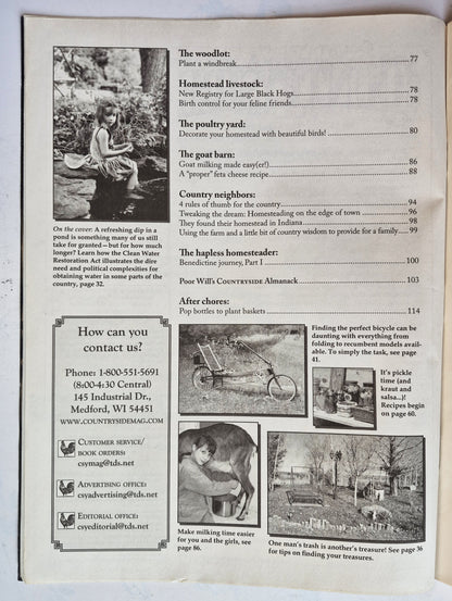 Juego de revistas Countryside & Small Stock Journal: Volumen 92 Núm. 1-4 enero-agosto (2008, Muy buen estado)