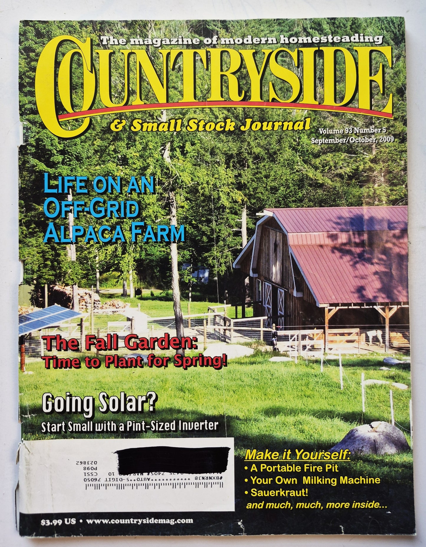 Juego de revistas Countryside & Small Stock Journal: Volumen 92 Núm. 1-4 enero-agosto (2008, Muy buen estado)