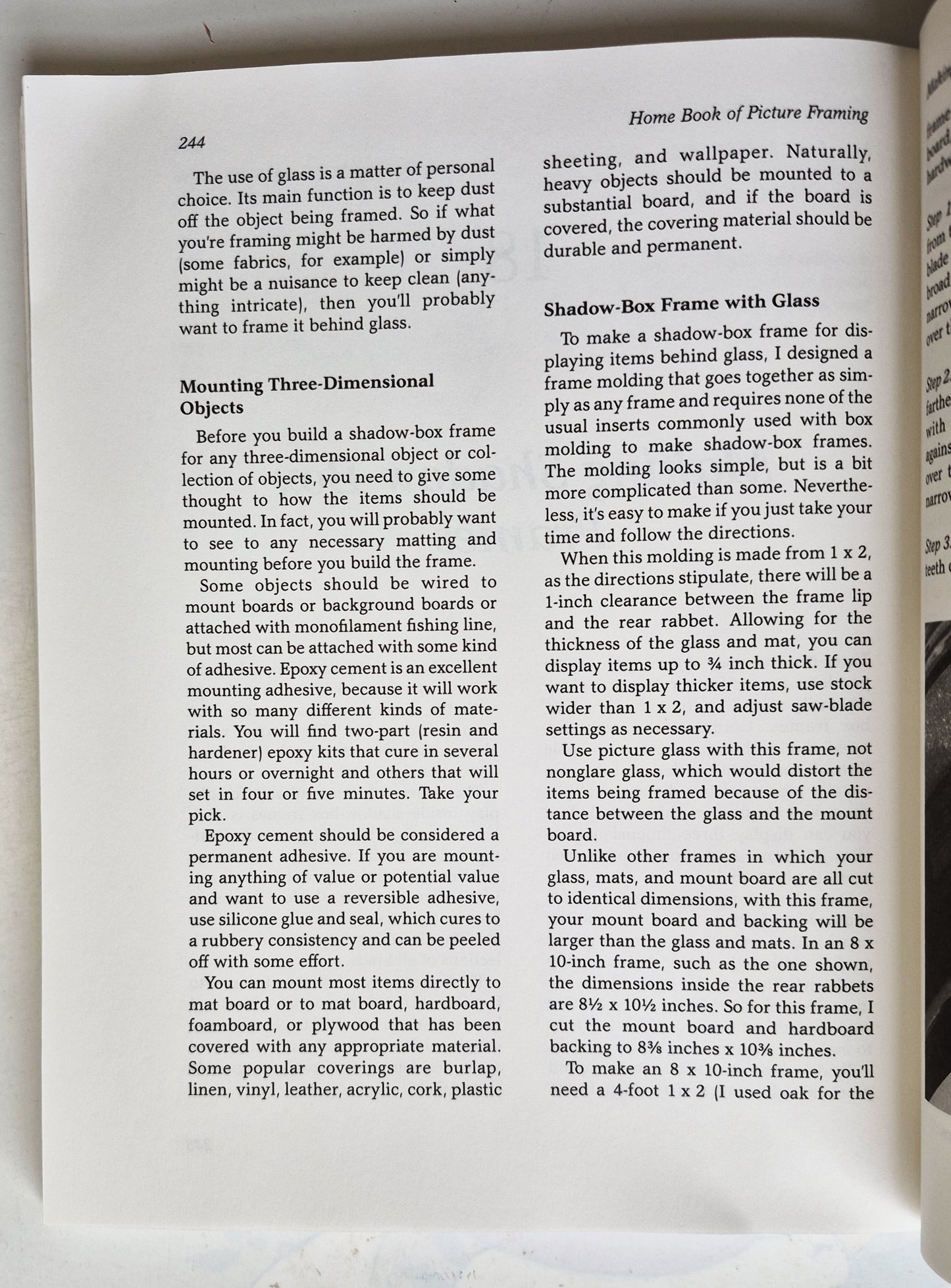 Home Book of Picture Framing by Kenn Oberrecht (Very good, 1988, Pbk, 272 pgs, Stackpole Books)