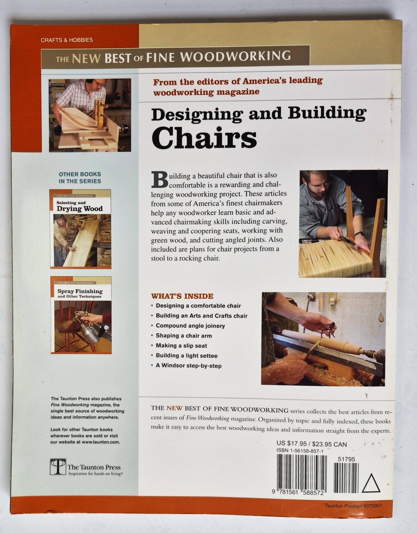 The New Best of Fine Woodworking: Designing and Building Chairs by The Editors of Fine Woodworking (Very good, 2006, Pbk, 155 pgs, Taunton Press)
