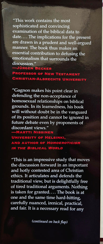 The Bible and Homosexual Practice Texts and Hermeneutics by Robert A. J. Gagnon (Very good, 2001, HC, 520 pgs, Abingdon Press)